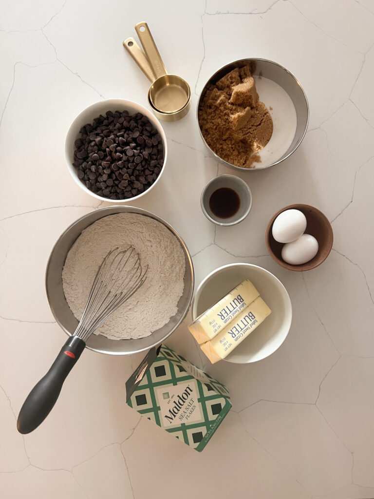 cookie ingredients on kitchen counter